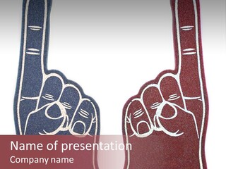 A Pair Of Fingers With A Peace Sign Drawn On Them PowerPoint Template