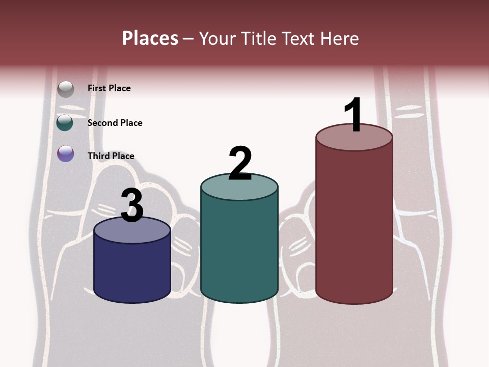 A Pair Of Fingers With A Peace Sign Drawn On Them PowerPoint Template