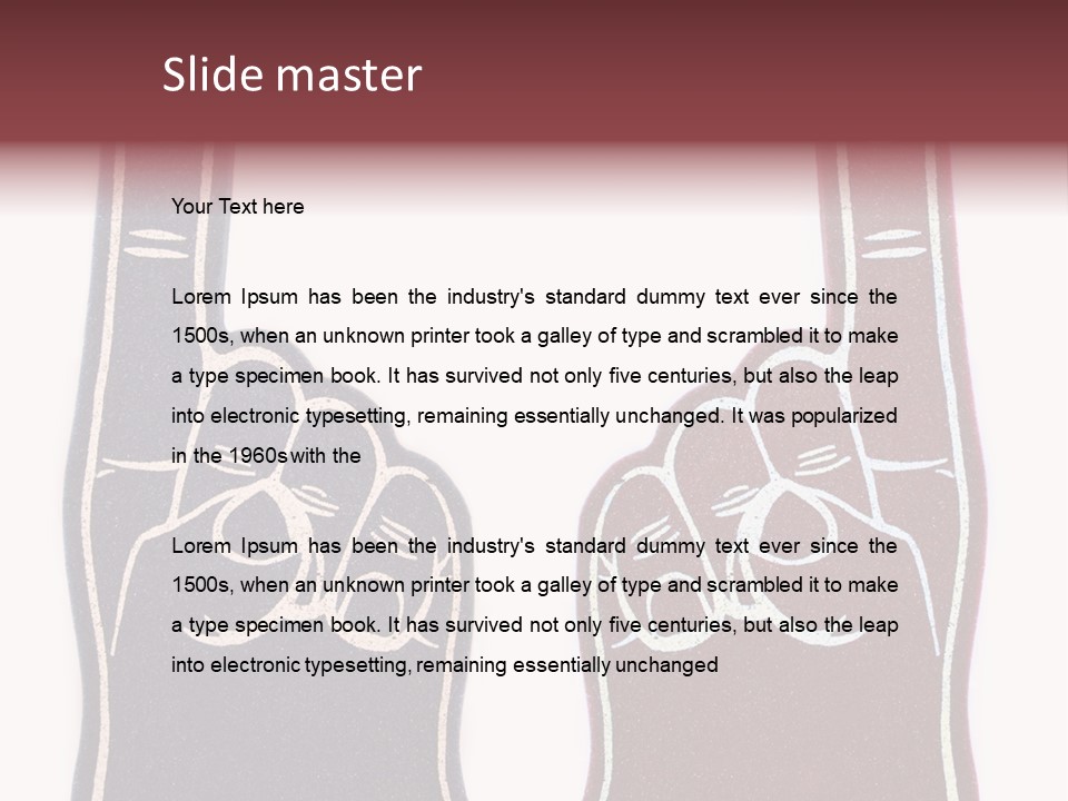 A Pair Of Fingers With A Peace Sign Drawn On Them PowerPoint Template