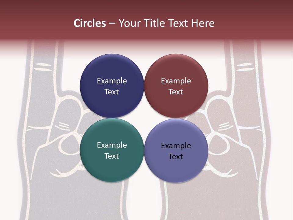 A Pair Of Fingers With A Peace Sign Drawn On Them PowerPoint Template