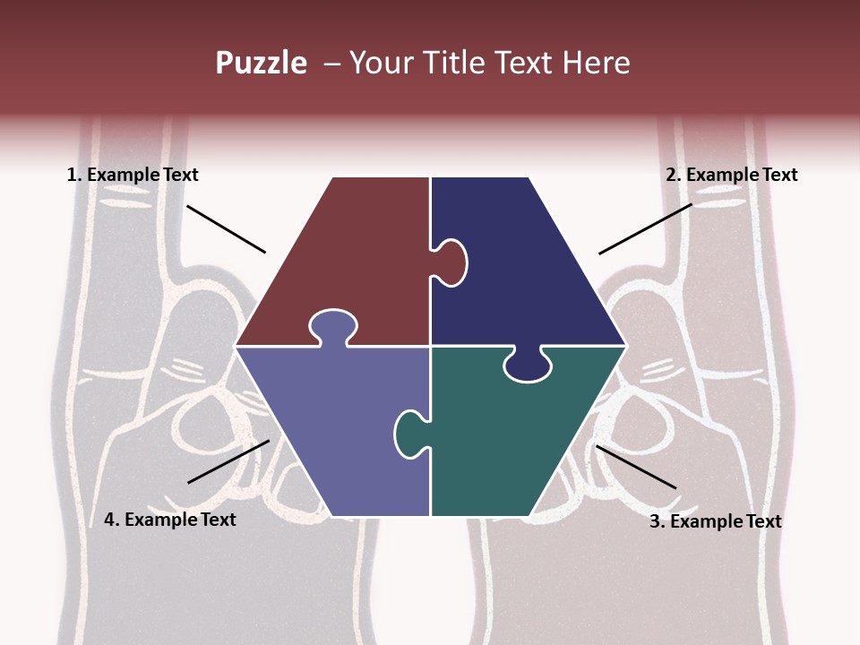 A Pair Of Fingers With A Peace Sign Drawn On Them PowerPoint Template