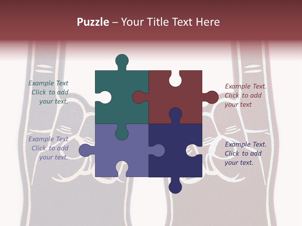 A Pair Of Fingers With A Peace Sign Drawn On Them PowerPoint Template