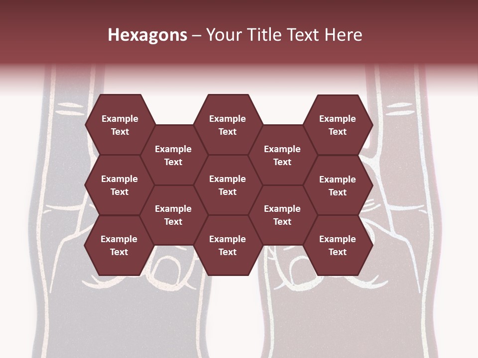 A Pair Of Fingers With A Peace Sign Drawn On Them PowerPoint Template