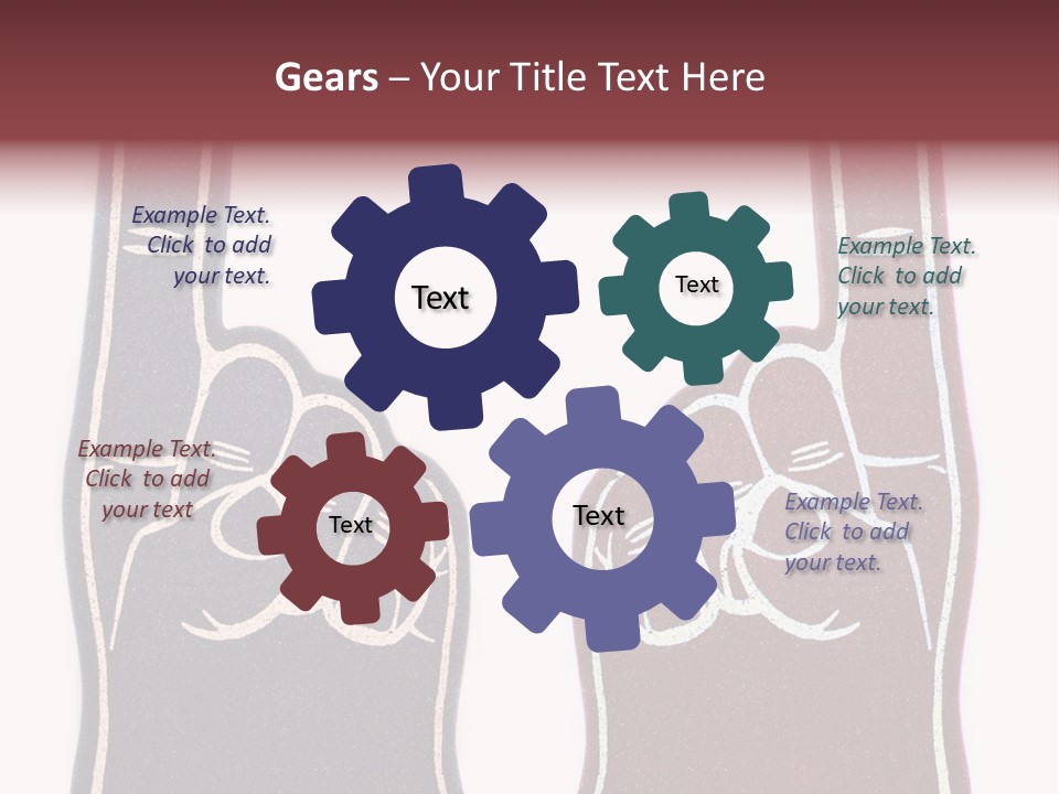 A Pair Of Fingers With A Peace Sign Drawn On Them PowerPoint Template