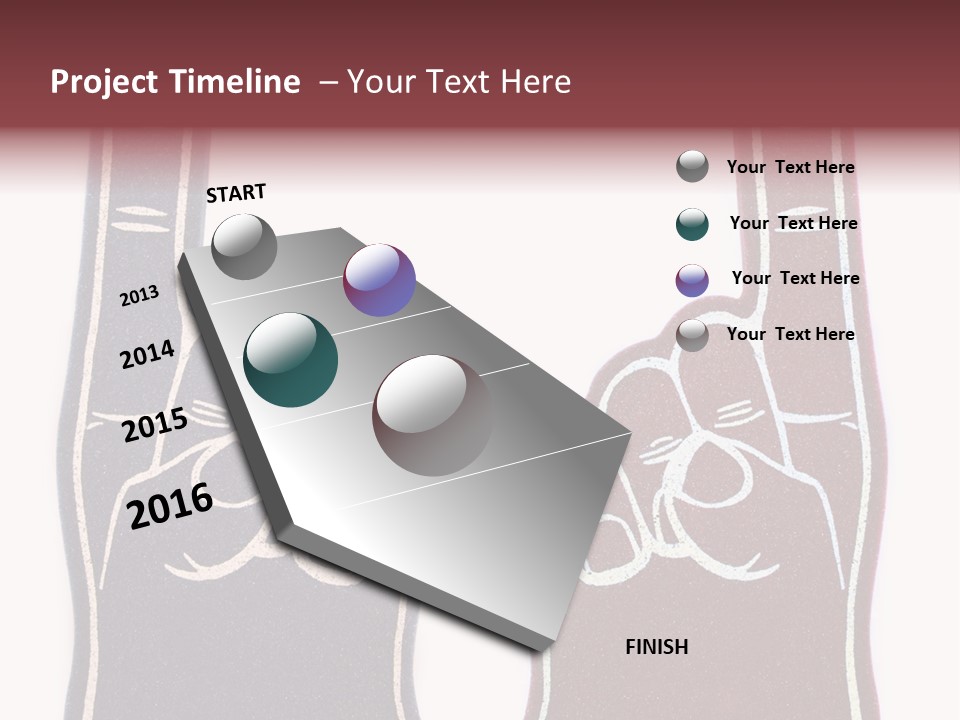 A Pair Of Fingers With A Peace Sign Drawn On Them PowerPoint Template