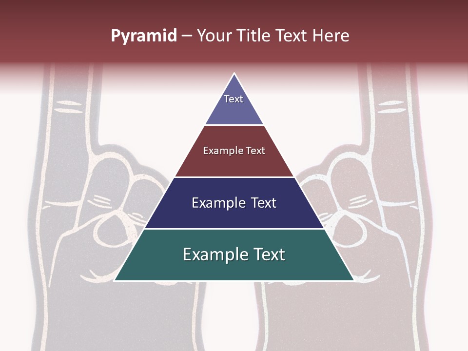 A Pair Of Fingers With A Peace Sign Drawn On Them PowerPoint Template