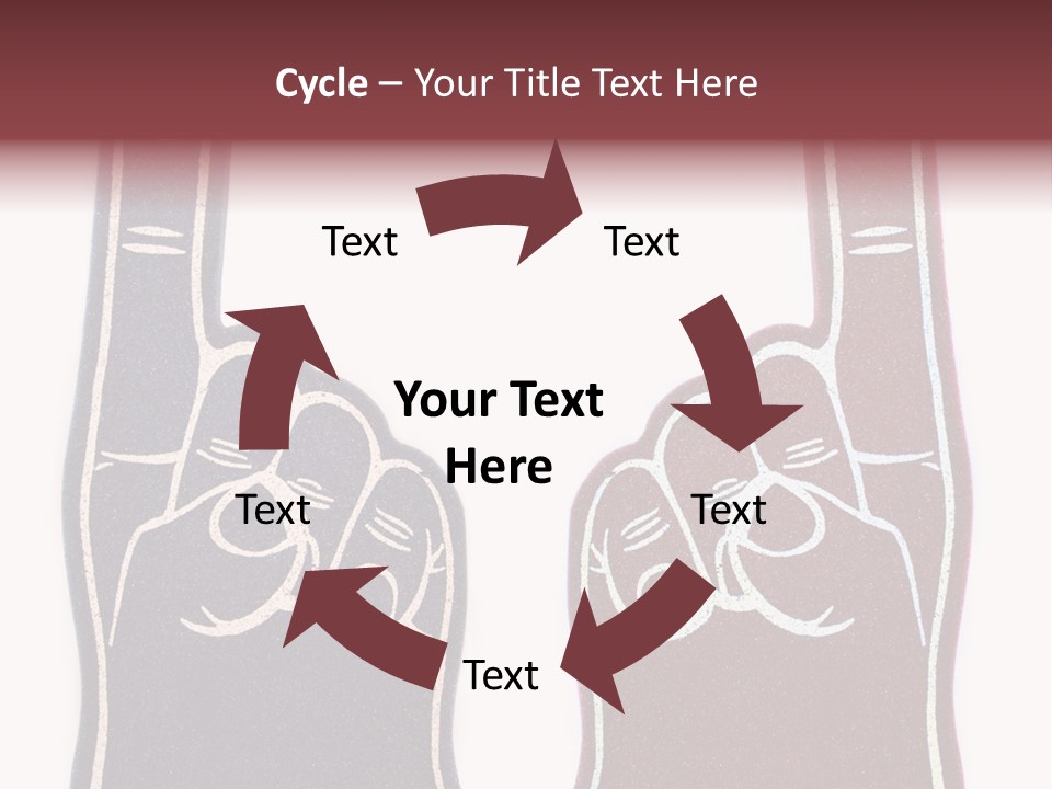 A Pair Of Fingers With A Peace Sign Drawn On Them PowerPoint Template