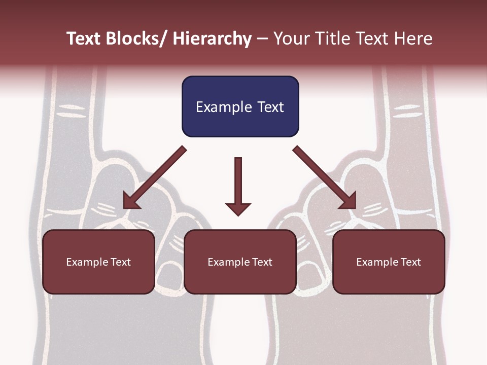 A Pair Of Fingers With A Peace Sign Drawn On Them PowerPoint Template