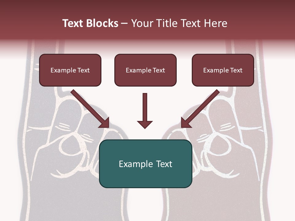 A Pair Of Fingers With A Peace Sign Drawn On Them PowerPoint Template