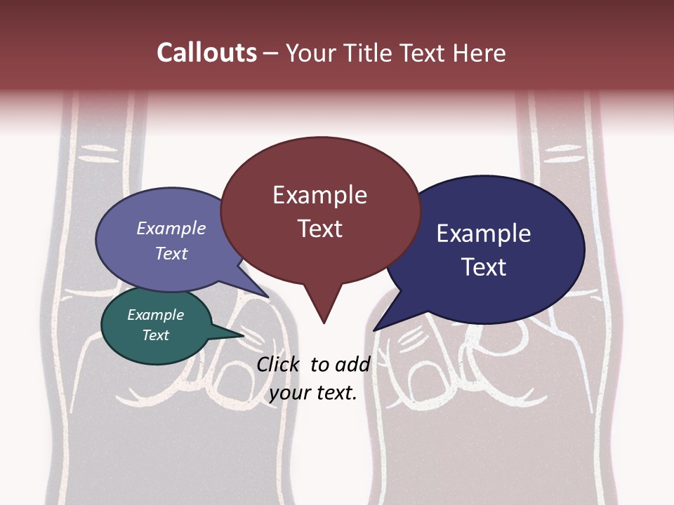 A Pair Of Fingers With A Peace Sign Drawn On Them PowerPoint Template
