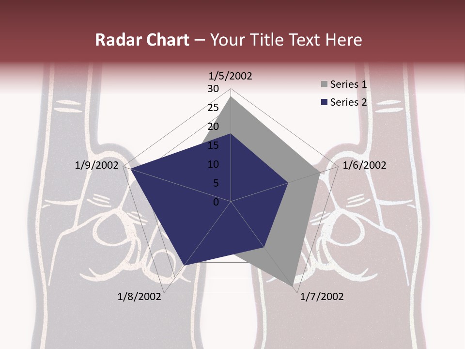 A Pair Of Fingers With A Peace Sign Drawn On Them PowerPoint Template