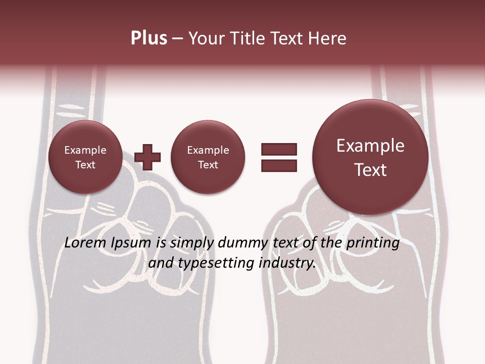 A Pair Of Fingers With A Peace Sign Drawn On Them PowerPoint Template