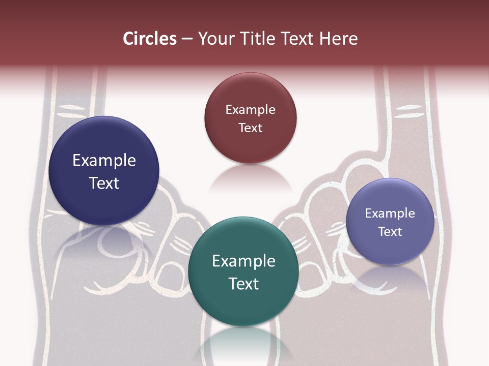 A Pair Of Fingers With A Peace Sign Drawn On Them PowerPoint Template