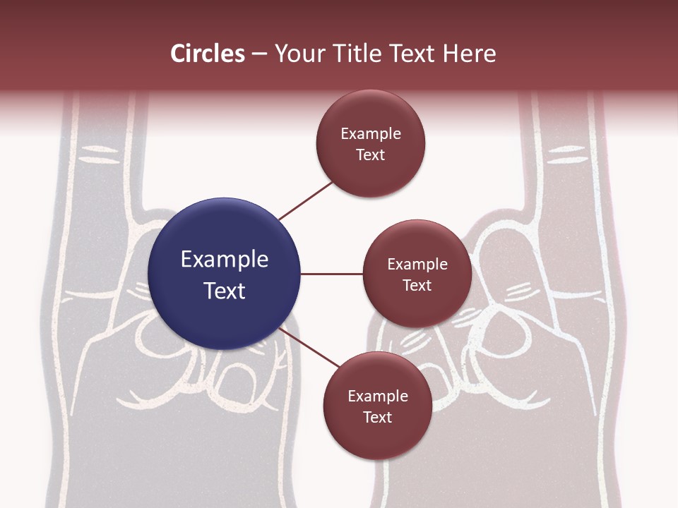 A Pair Of Fingers With A Peace Sign Drawn On Them PowerPoint Template