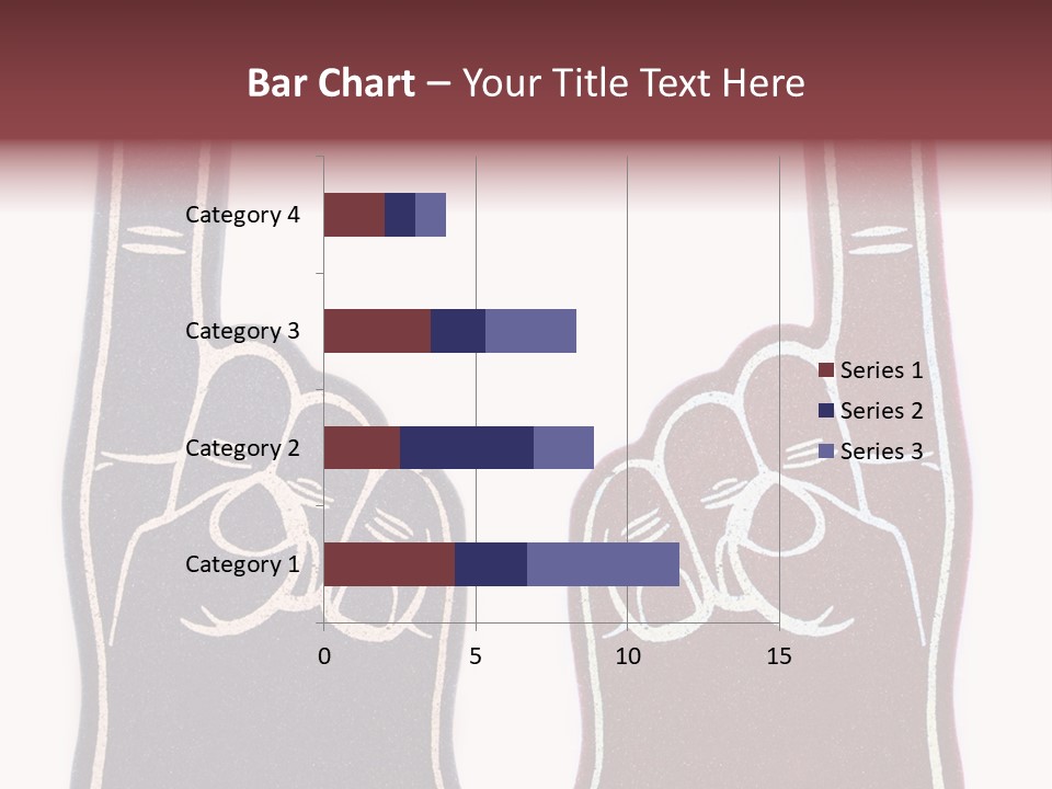 A Pair Of Fingers With A Peace Sign Drawn On Them PowerPoint Template