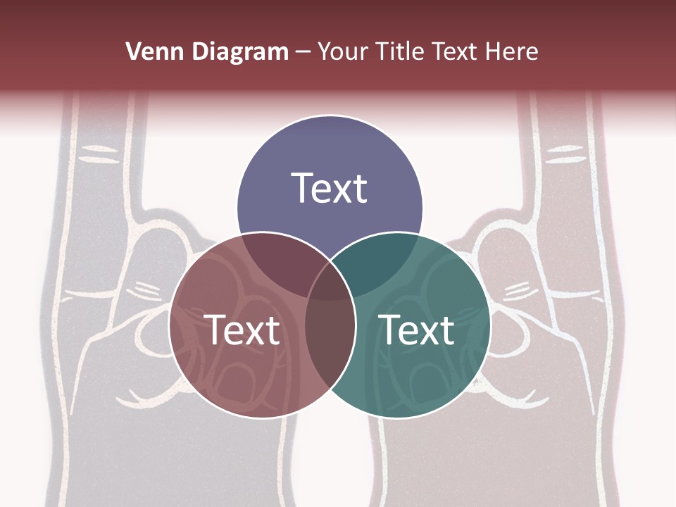 A Pair Of Fingers With A Peace Sign Drawn On Them PowerPoint Template