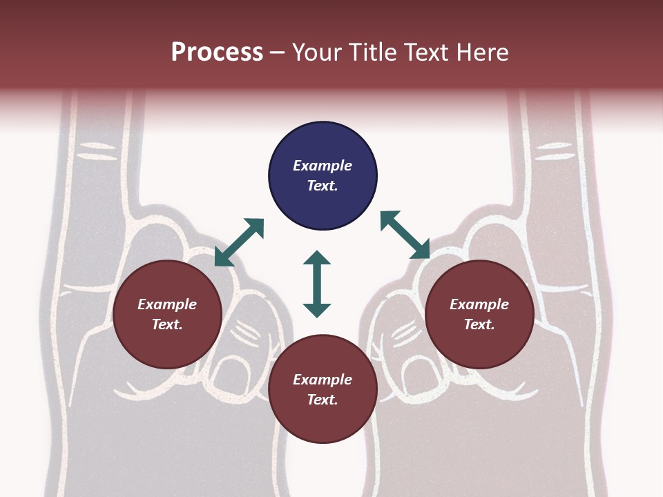A Pair Of Fingers With A Peace Sign Drawn On Them PowerPoint Template