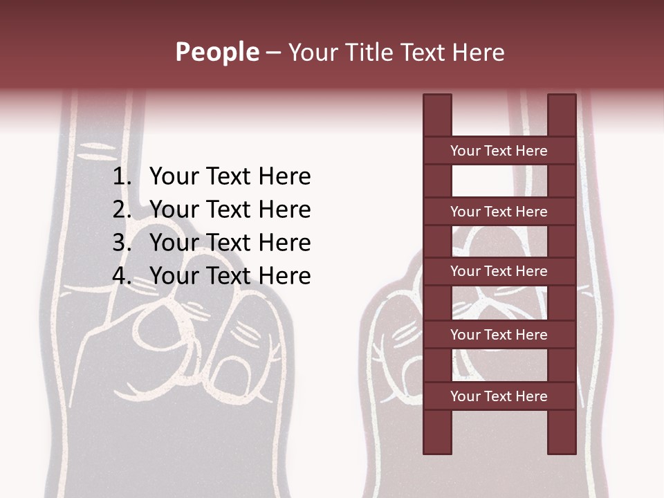 A Pair Of Fingers With A Peace Sign Drawn On Them PowerPoint Template