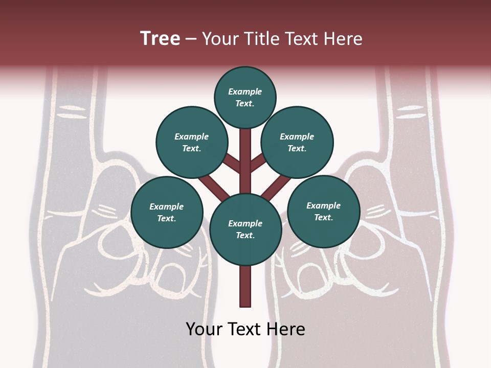 A Pair Of Fingers With A Peace Sign Drawn On Them PowerPoint Template
