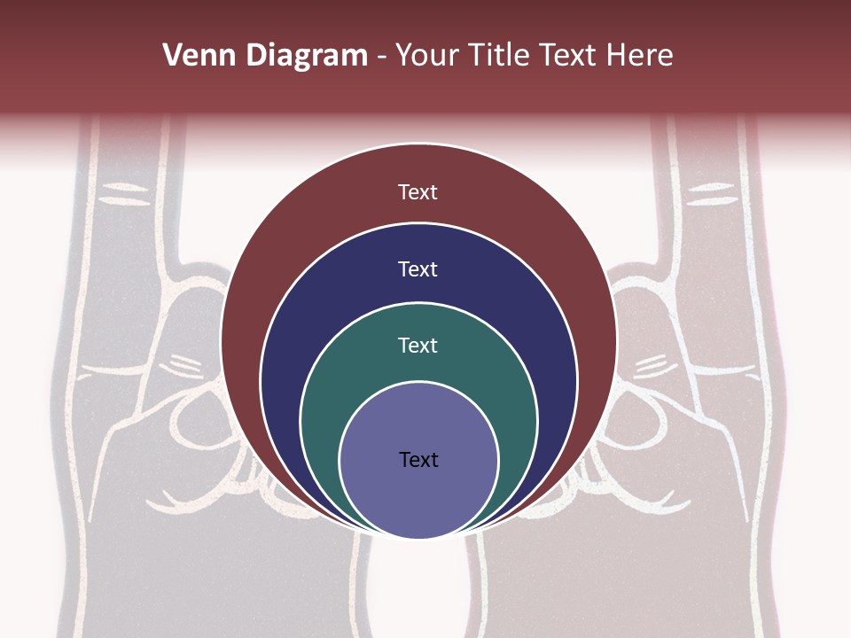 A Pair Of Fingers With A Peace Sign Drawn On Them PowerPoint Template