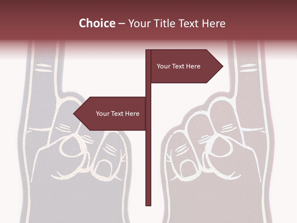 A Pair Of Fingers With A Peace Sign Drawn On Them PowerPoint Template