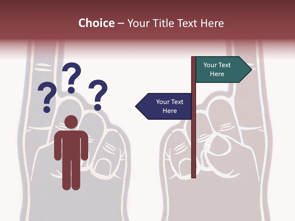 A Pair Of Fingers With A Peace Sign Drawn On Them PowerPoint Template