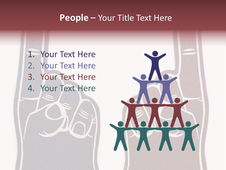 A Pair Of Fingers With A Peace Sign Drawn On Them PowerPoint Template