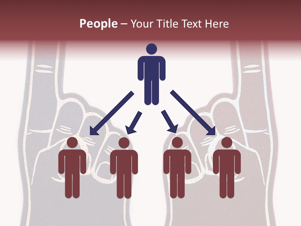 A Pair Of Fingers With A Peace Sign Drawn On Them PowerPoint Template