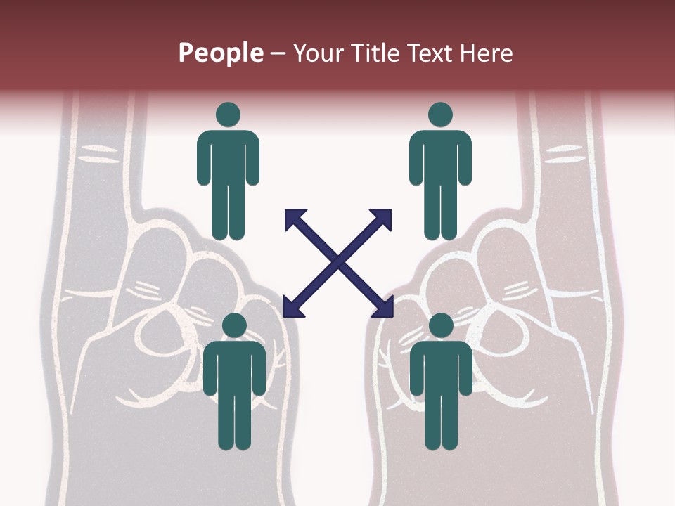 A Pair Of Fingers With A Peace Sign Drawn On Them PowerPoint Template