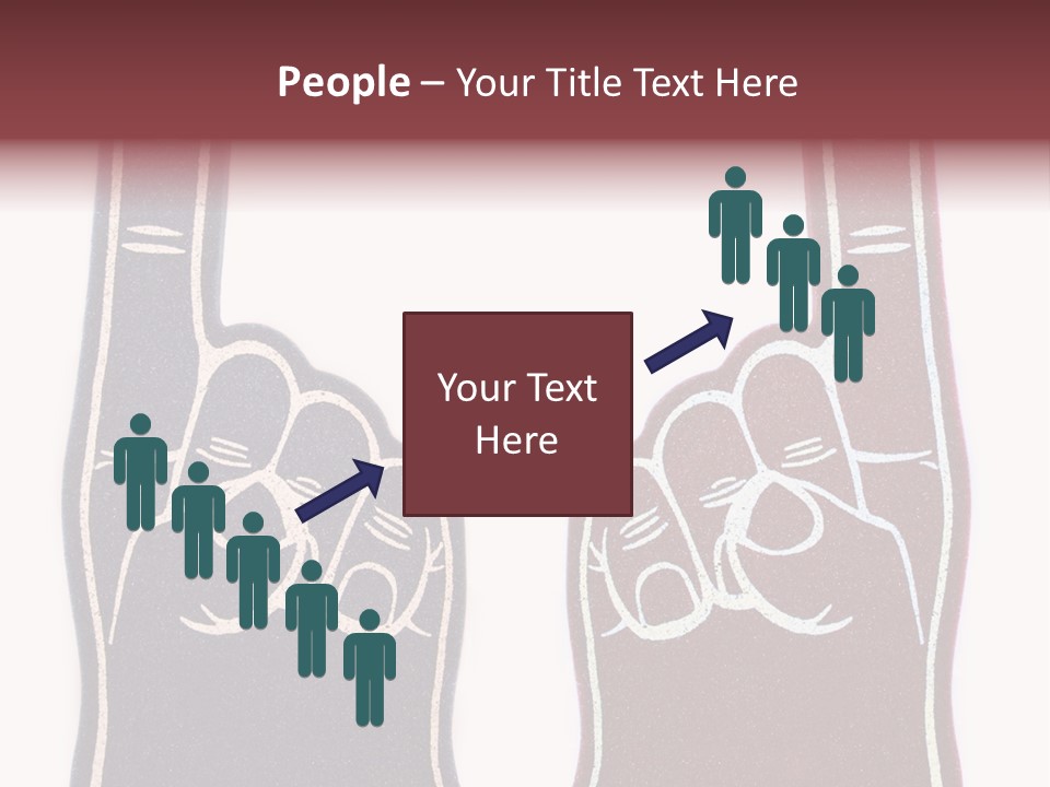 A Pair Of Fingers With A Peace Sign Drawn On Them PowerPoint Template