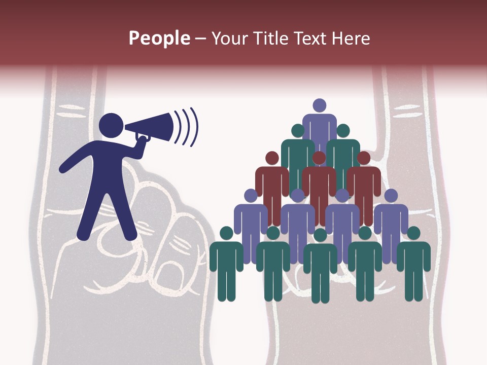 A Pair Of Fingers With A Peace Sign Drawn On Them PowerPoint Template