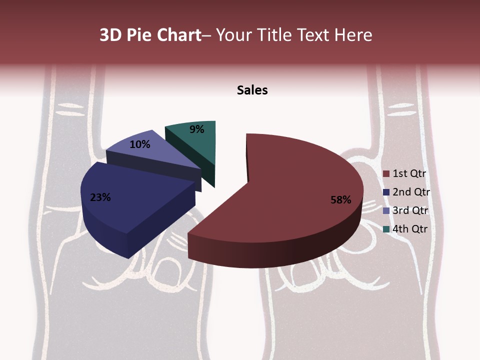 A Pair Of Fingers With A Peace Sign Drawn On Them PowerPoint Template