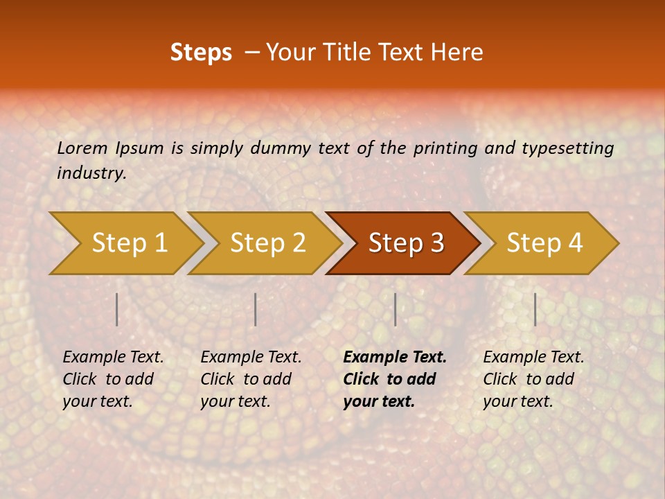 Detailed Close-Up Of The Curled-Up Tail Of A Panther Chameleon. PowerPoint Template