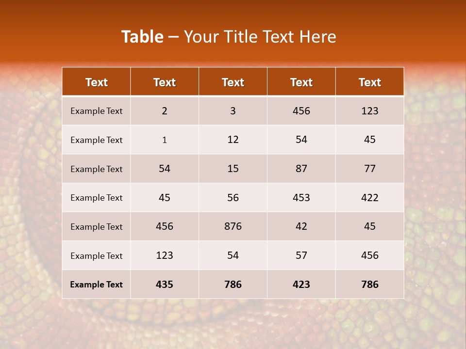 Detailed Close-Up Of The Curled-Up Tail Of A Panther Chameleon. PowerPoint Template