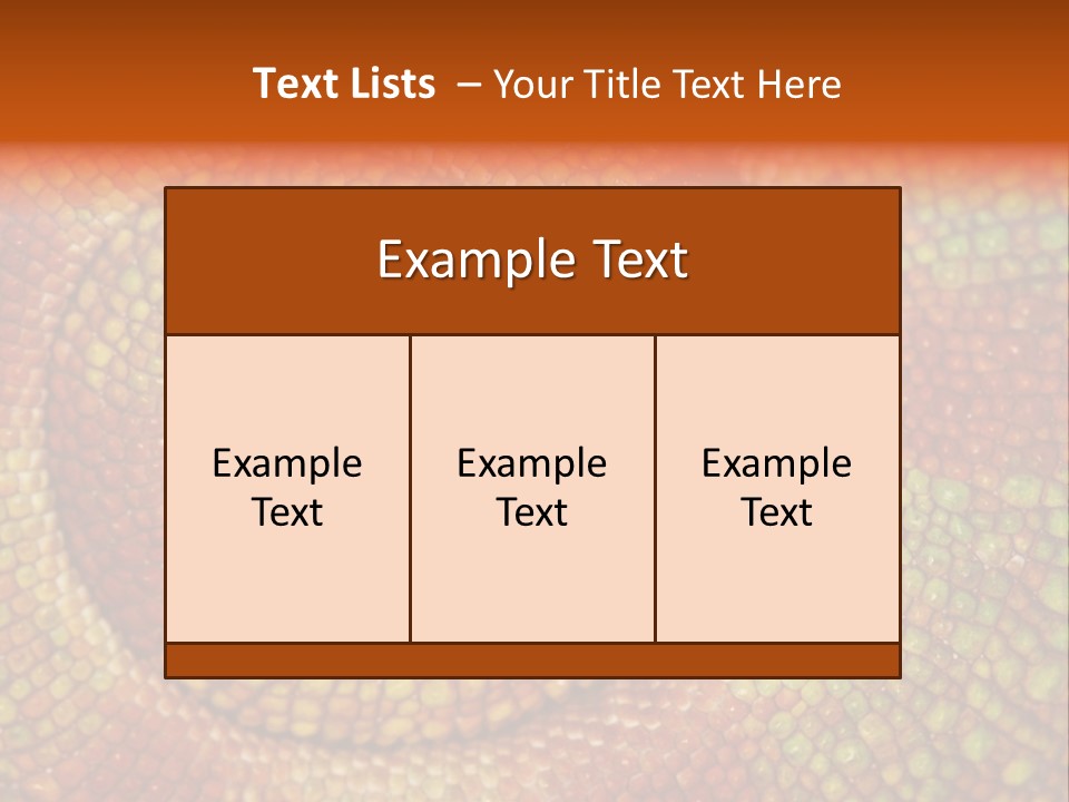 Detailed Close-Up Of The Curled-Up Tail Of A Panther Chameleon. PowerPoint Template