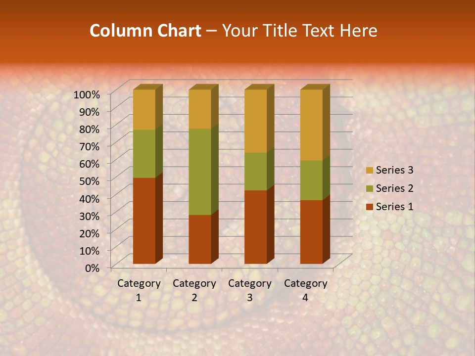 Detailed Close-Up Of The Curled-Up Tail Of A Panther Chameleon. PowerPoint Template