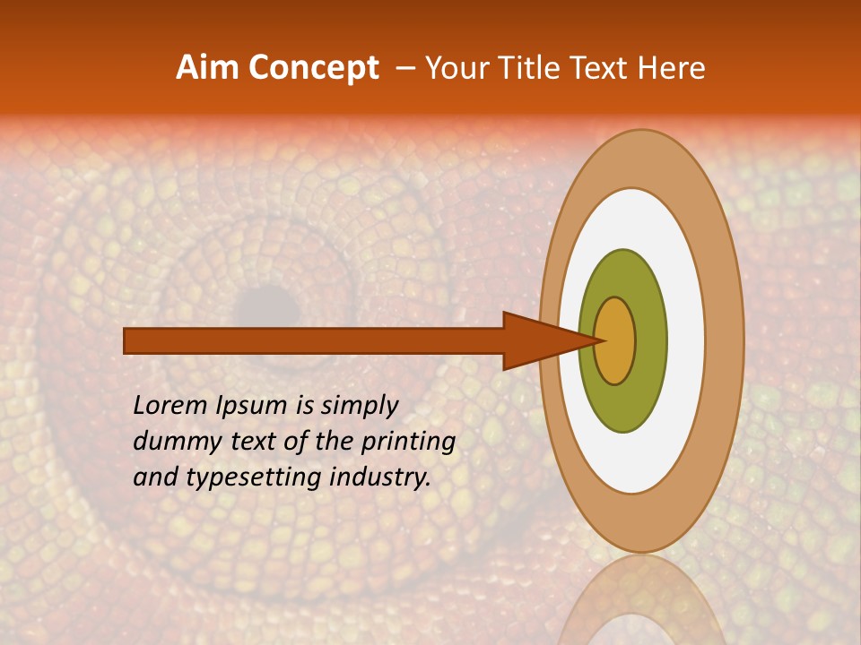 Detailed Close-Up Of The Curled-Up Tail Of A Panther Chameleon. PowerPoint Template