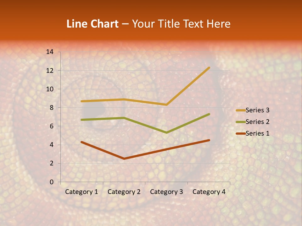 Detailed Close-Up Of The Curled-Up Tail Of A Panther Chameleon. PowerPoint Template