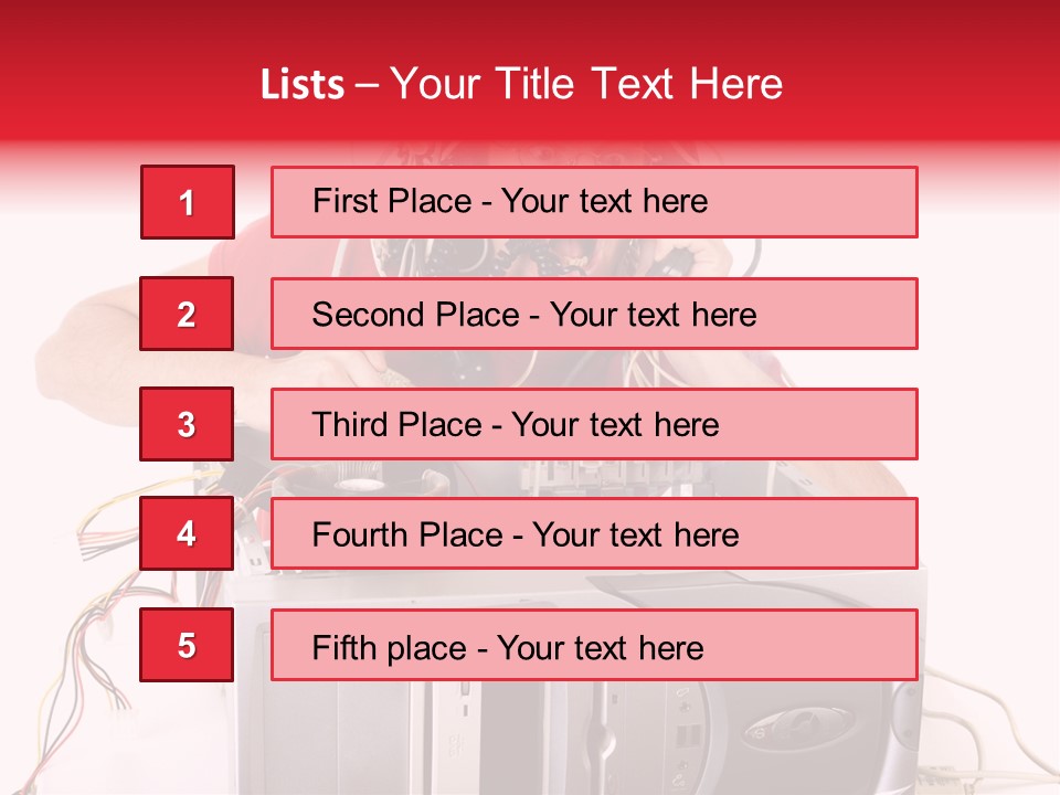Man In Panic With His Computer Trying To Reach Technical Support PowerPoint Template