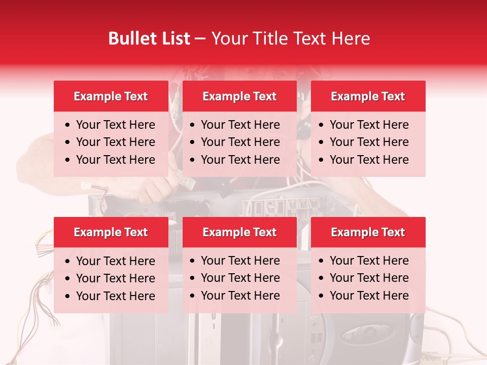 Man In Panic With His Computer Trying To Reach Technical Support PowerPoint Template