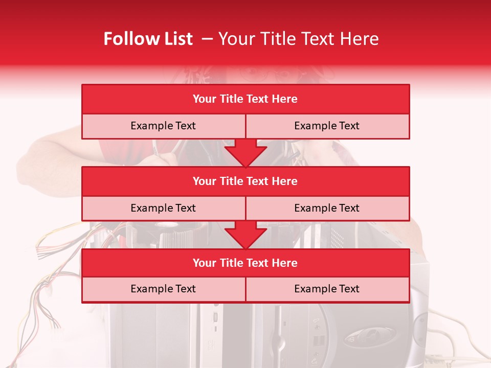 Man In Panic With His Computer Trying To Reach Technical Support PowerPoint Template