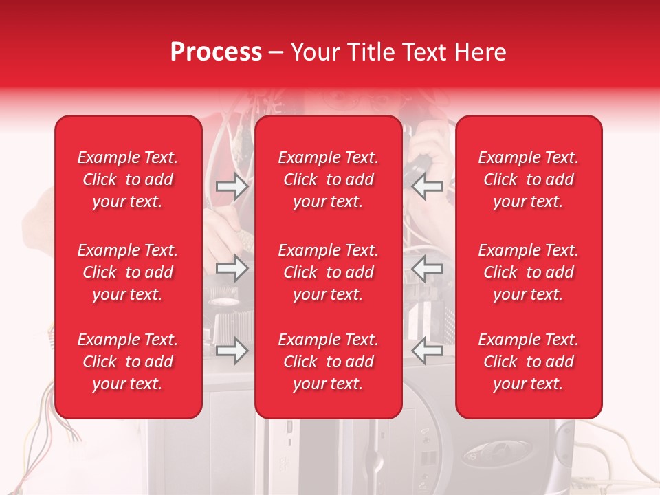 Man In Panic With His Computer Trying To Reach Technical Support PowerPoint Template