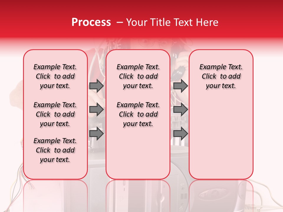 Man In Panic With His Computer Trying To Reach Technical Support PowerPoint Template