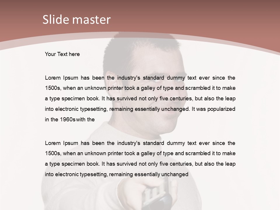 Portrait Of An Handsome Expressive Man In Studio On White Isolated Background PowerPoint Template