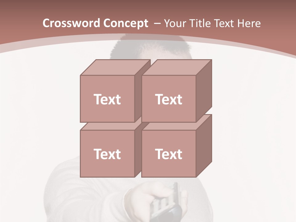 Portrait Of An Handsome Expressive Man In Studio On White Isolated Background PowerPoint Template