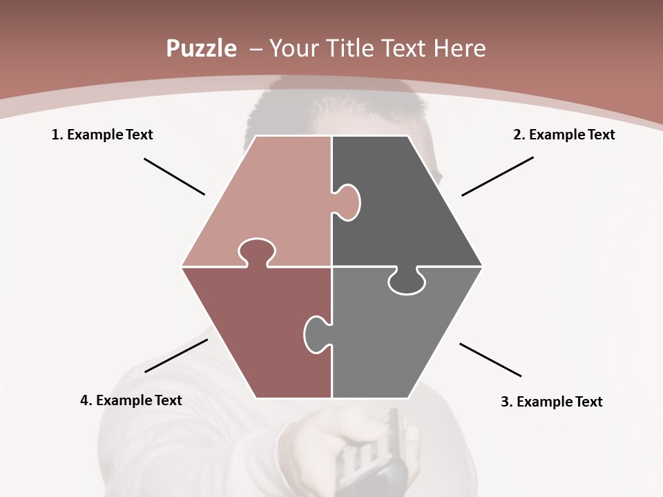 Portrait Of An Handsome Expressive Man In Studio On White Isolated Background PowerPoint Template