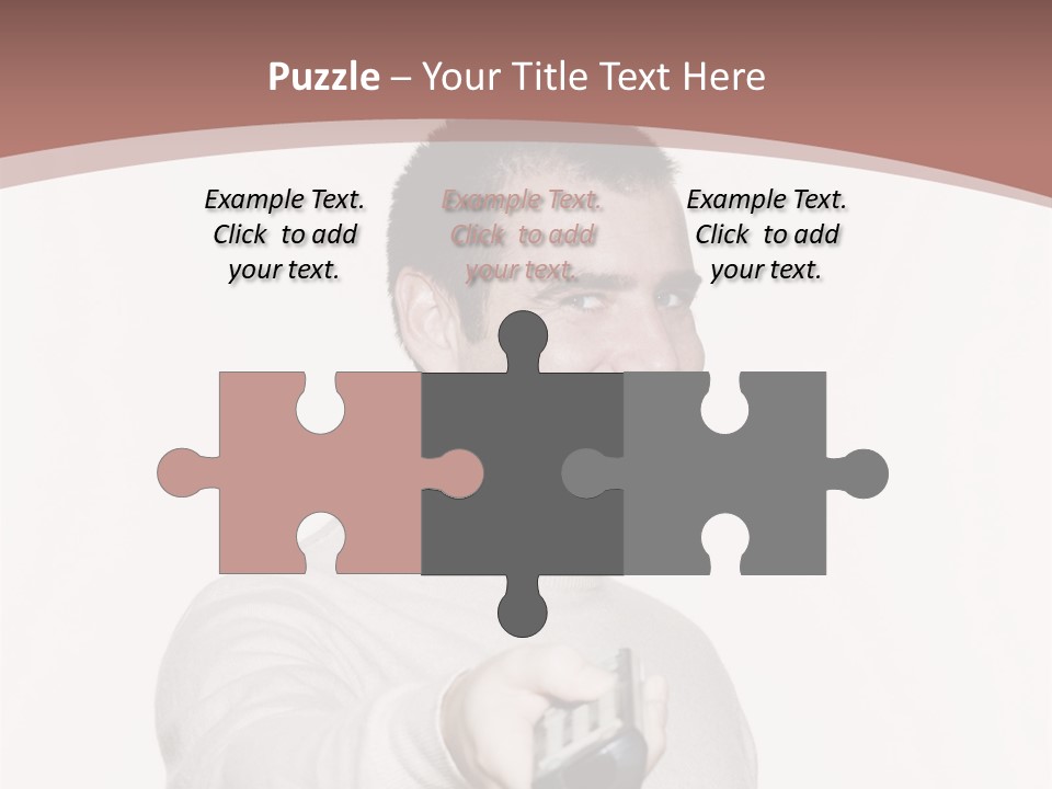 Portrait Of An Handsome Expressive Man In Studio On White Isolated Background PowerPoint Template