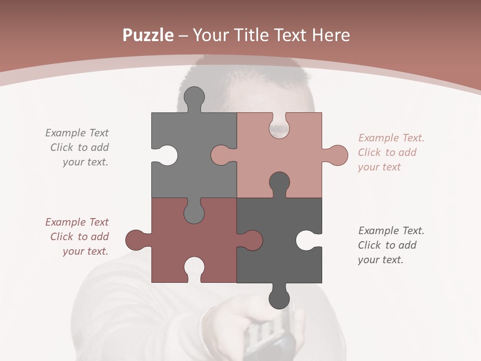 Portrait Of An Handsome Expressive Man In Studio On White Isolated Background PowerPoint Template