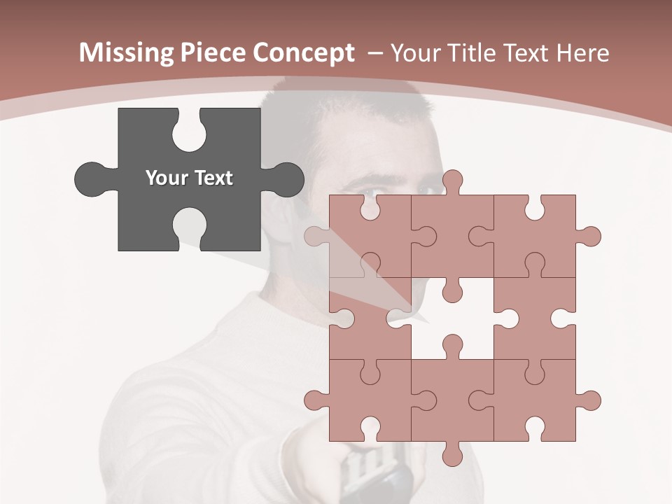 Portrait Of An Handsome Expressive Man In Studio On White Isolated Background PowerPoint Template