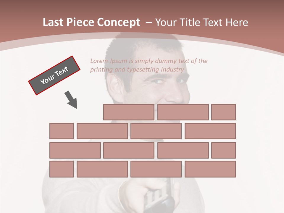 Portrait Of An Handsome Expressive Man In Studio On White Isolated Background PowerPoint Template